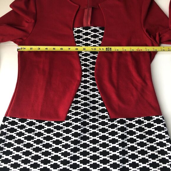 Women's Pencil Dress Red Black White Size Large / XL? - Picture 3 of 9
